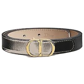 Dior Reversible CD Icon Belt Black Trench Smooth Calfskin Black