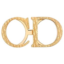 Dior Fivela de cinto em latão oblíquo com acabamento dourado Dourado