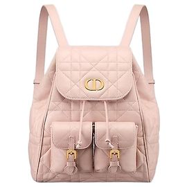 Dior Medium Backpack Powder Pink Macro Cannage Lambskin Pink