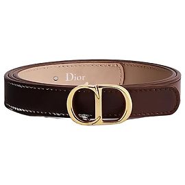 Dior Reversible CD Icon Belt Brown Pink Smooth Calfskin Brown