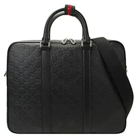 Gucci Leather Document Bag Black