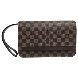 Louis Vuitton Damier Ebène Pochette Second Clutch Marron