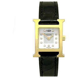 Hermès Hour Diamond Black Black