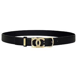 Chanel CC Logo Gürtel Schwarz