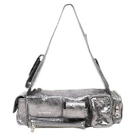 Balenciaga Borsa a tracolla Silver Super City XS Argento