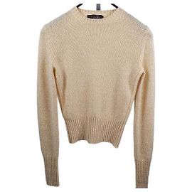 Loro Piana Women's Basic Wool Cashmere Round Knit Orange