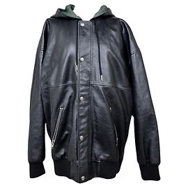 Céline Blouson Bomber en Cuir Noir Noir