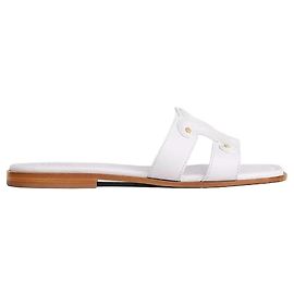 Céline Marina Mule Calfskin White Bianco