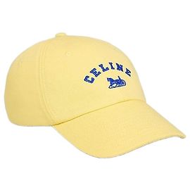Céline Gorra Richelieu de sarga de algodón Amarillo Pálido Amarillo