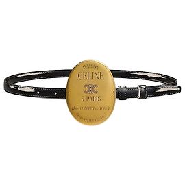 Céline Maison Gürtel Togo Leder Schwarz Schwarz