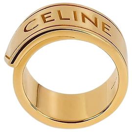 Céline Ribbon Ring Gold Finish Brass Golden