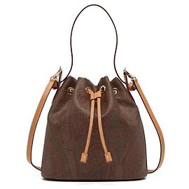 Etro Bolsa de Ombro Bucket Feminina em Jacquard Paisley Multicor