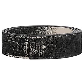 Dior Correa de cinturón reversible Black Gravity Leather Black Grain Calfskin Negro