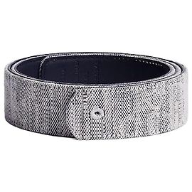 Dior Reversible Belt Strap Gray Oblique Denim Canvas Deep Blue Smooth Calfskin Blue