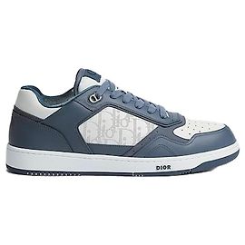 Dior Uptown Low-Top Sneaker Blue White Smooth Calfskin, White Oblique Galaxy Leather Blau
