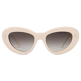 Céline Occhiali da sole a farfalla in acetato Ivory Bianco