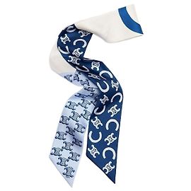 Céline Lavalieres Silk Twill Off White Blue Blu
