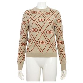 Hermès Beiger Kaschmir-Pullover für Damen aus Strick Braun