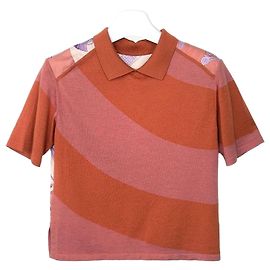 Hermès Unbenutzte Cashmere-Seiden-Bluse T-Shirt Orange