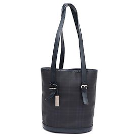 Burberry Borsa Tote e Borsa a Tracolla in PVC Nova Check Blu