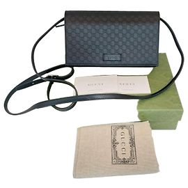 Gucci Bolso bandolera Micro GG Shima Negro