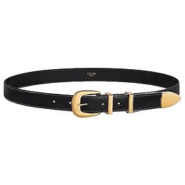 Céline Western Belt Taurillon Leather Black Black
