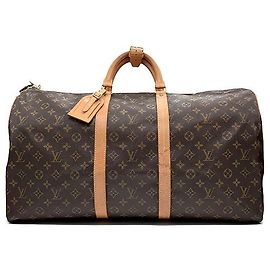Louis Vuitton Monogram Bandoulière Keepall Marrom