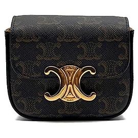 Céline Triomphe Mini Clutch Marrone