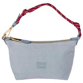 Miu Miu Gabardine Pouch Blue
