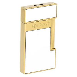 St Dupont Encendedor Slimmy de oro blanco Blanco