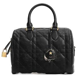 Dior Borsa Soft Groove Nera in Pelle di Vitello Macro Canage Nero