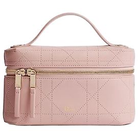 Dior Trianon Soft Vanity Bag Mini Supere Pink Flat Macro Cannage Lambskin Rose