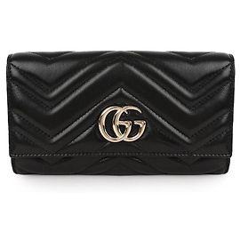 Gucci GG Marmont Langbeutel Schwarz