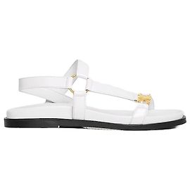 Céline Sandálias Triomphe Mode em couro de bezerro White Branco