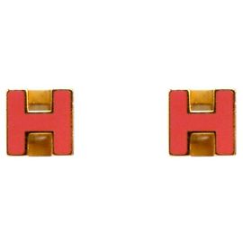 Hermès Orecchini Pink Cage Gold Rosa
