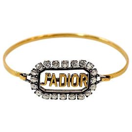 Dior Bracelet Jonc Cubic Gold Doré