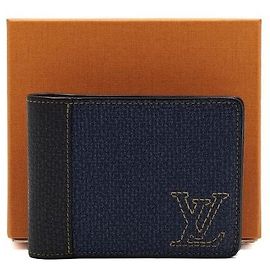 Louis Vuitton Multiple Wallet Denim Blue Blau