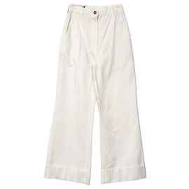 Gucci Pantalones anchos de algodón Blanco