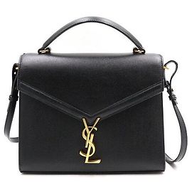 Saint Laurent Borsa Tote e Borsa a Tracolla Cassandra Medium Nera Nero
