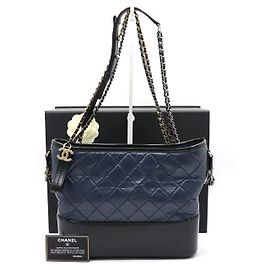 Chanel Saco de ombro hobo Gabrielle Quilting Medium Azul