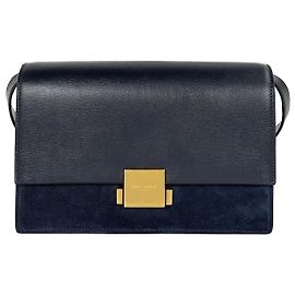 Saint Laurent Hardware Doré Medium Navy Bleu