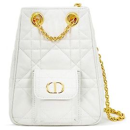 Dior Mochila de corrente Multi-Carry não utilizada em pele de cordeiro Latte Multicor