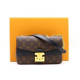 Louis Vuitton Bolsa de ombro e crossbody Marceau em Monogram Canvas com corrente dourada Preto
