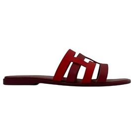 Hermès Amour Sandalen-Slipper Rot