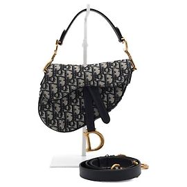 Dior Oblique Mini Saddle Tote Bag with Strap Shoulder Bag Blue