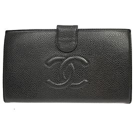 Chanel Timeless CC French Caviar Long Black
