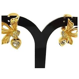 Orecchini a clip in metallo dorato Christian Dior D'oro