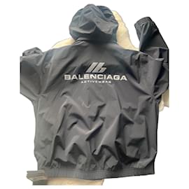 Black Balenciaga Activewear Jacket Black