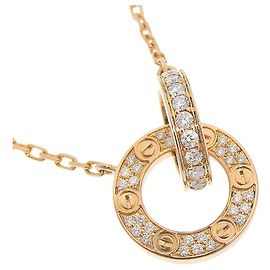 Cartier Love Interlocking Pave 18K Rose Gold and Diamonds D'oro
