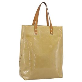 Sac à main LOUIS VUITTON Monogram Vernis Reade MM Beige M91141 LV Auth 195729 Beige